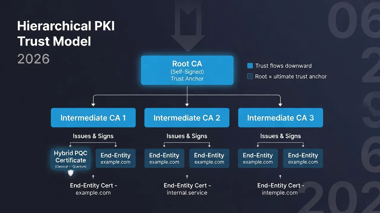 Hierarchical PKI Trust Model Diagram 2026